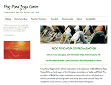 Tablet Screenshot of frogpondyoga.org